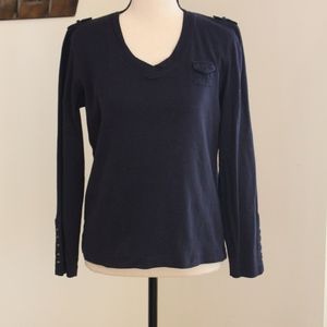 Talbots, blue long sleeve shirt   Medium ......     C4
